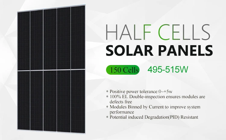 Sk 150 Cells 485W 490W 495W 500W 505W 210mm Solar Cells Half Cell Solar Panel