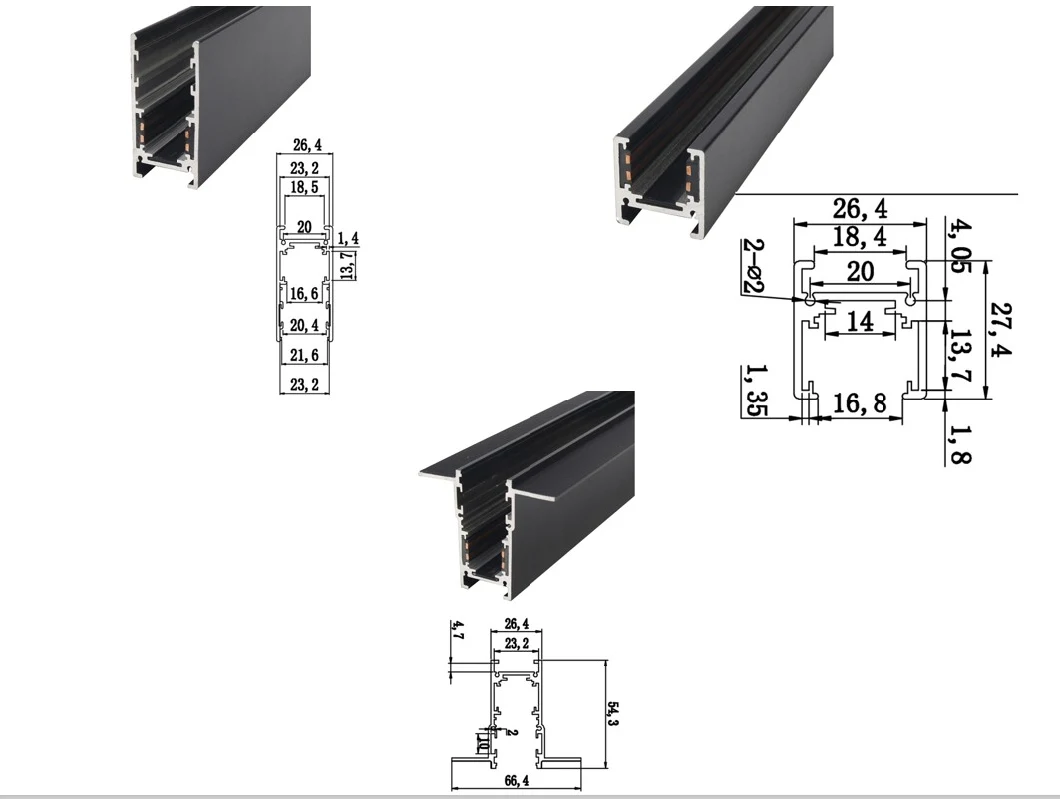 LED Track Light New Design Low Voltage Black and White Spotlight Track Light