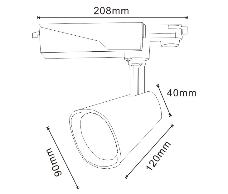 LED Track Light New Design Low Voltage Black and White Spotlight Track Light