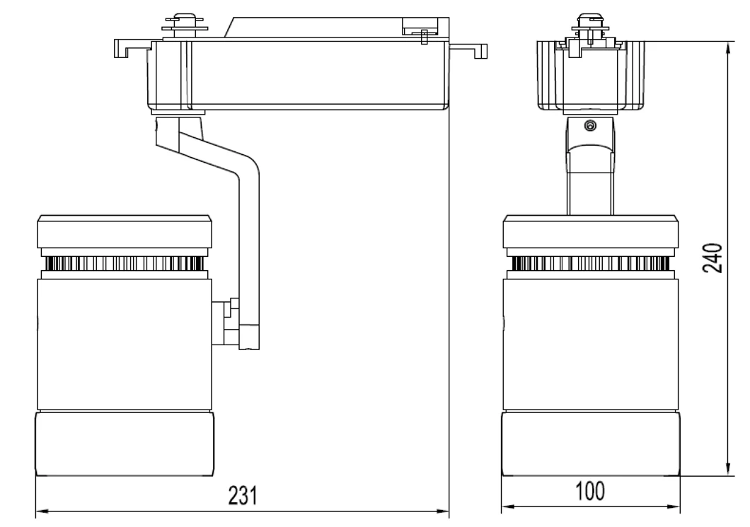 Excellent Quality LED Light High Efficient Aluminum CRI90 30W LED Cylinder Track Light Wholesale