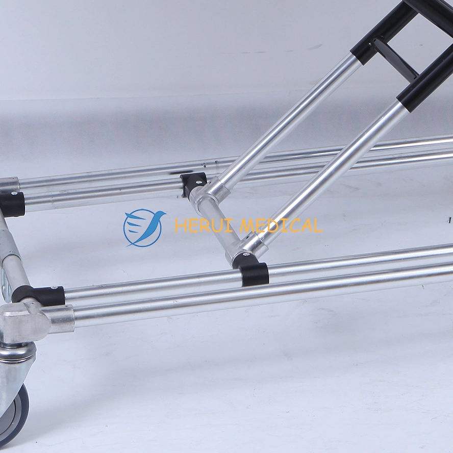 Emergency Folding Patient Transport Fully Adjustable Multi-Height Ambulance Stretcher