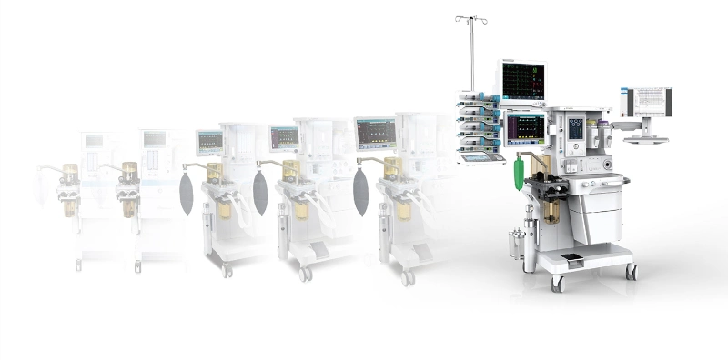 Medical Device Top Grade Trolley Anesthesia Machine with Workstation