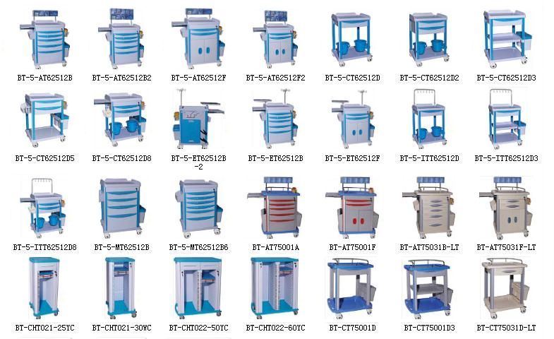 OEM Manufacturer Hospital ABS Medical Mobile Medicine Anesthesia Trolley Emergency Cart Drug Patient Nursing Trolley Size Customized