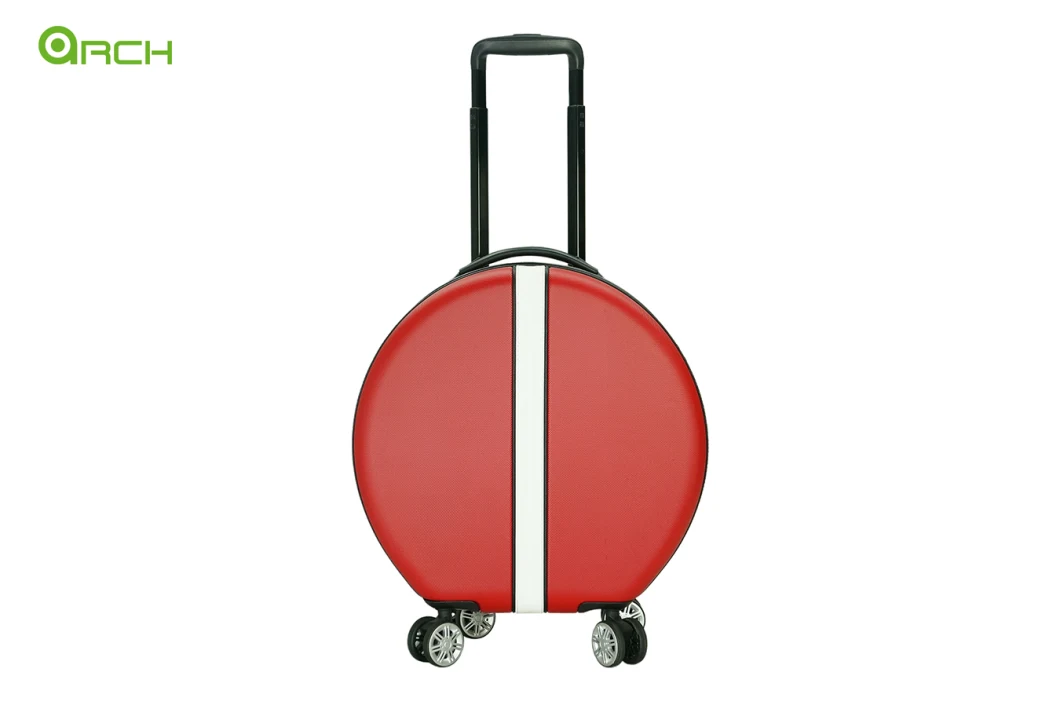 Round Lovely Fashion Cosmetic Hard Case/Sky Suitcase Wholesale ABS Trolley Travel Luggage for Women