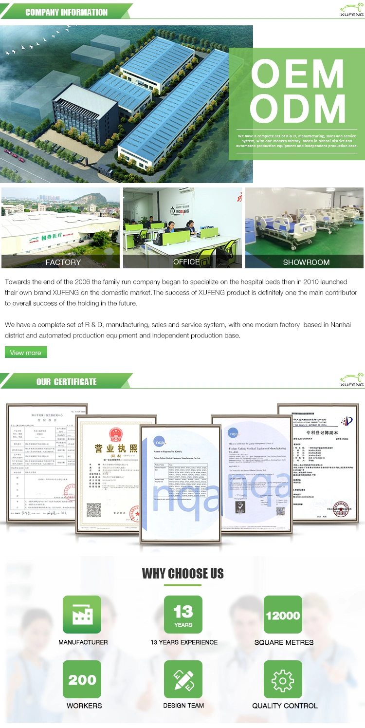 Manual Medical Bed Manual Nursing Bed Manual Patient Bed Mechanical Hospital Bed Semi Fowler Hospital Bed Two (2) Functions Crank Manual Hospital Bed Factory