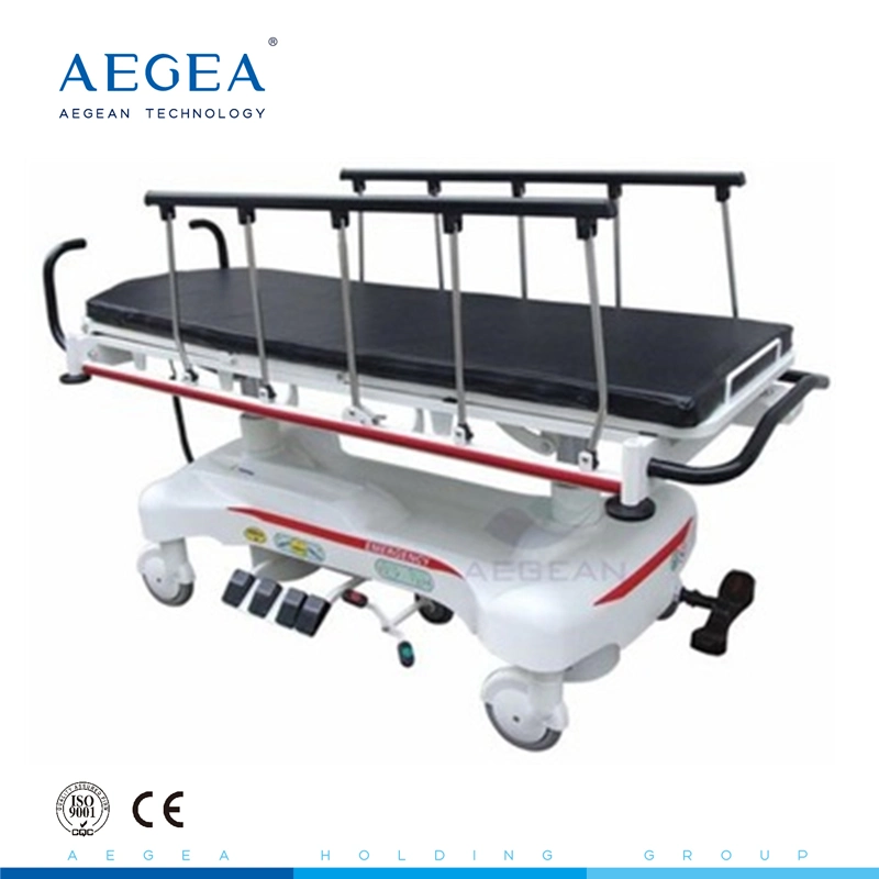 AG-HS007 Ce&ISO Approved Multifunctional Adjustable Luxurious Rise-and-Fall Electric Ambulance Stretcher