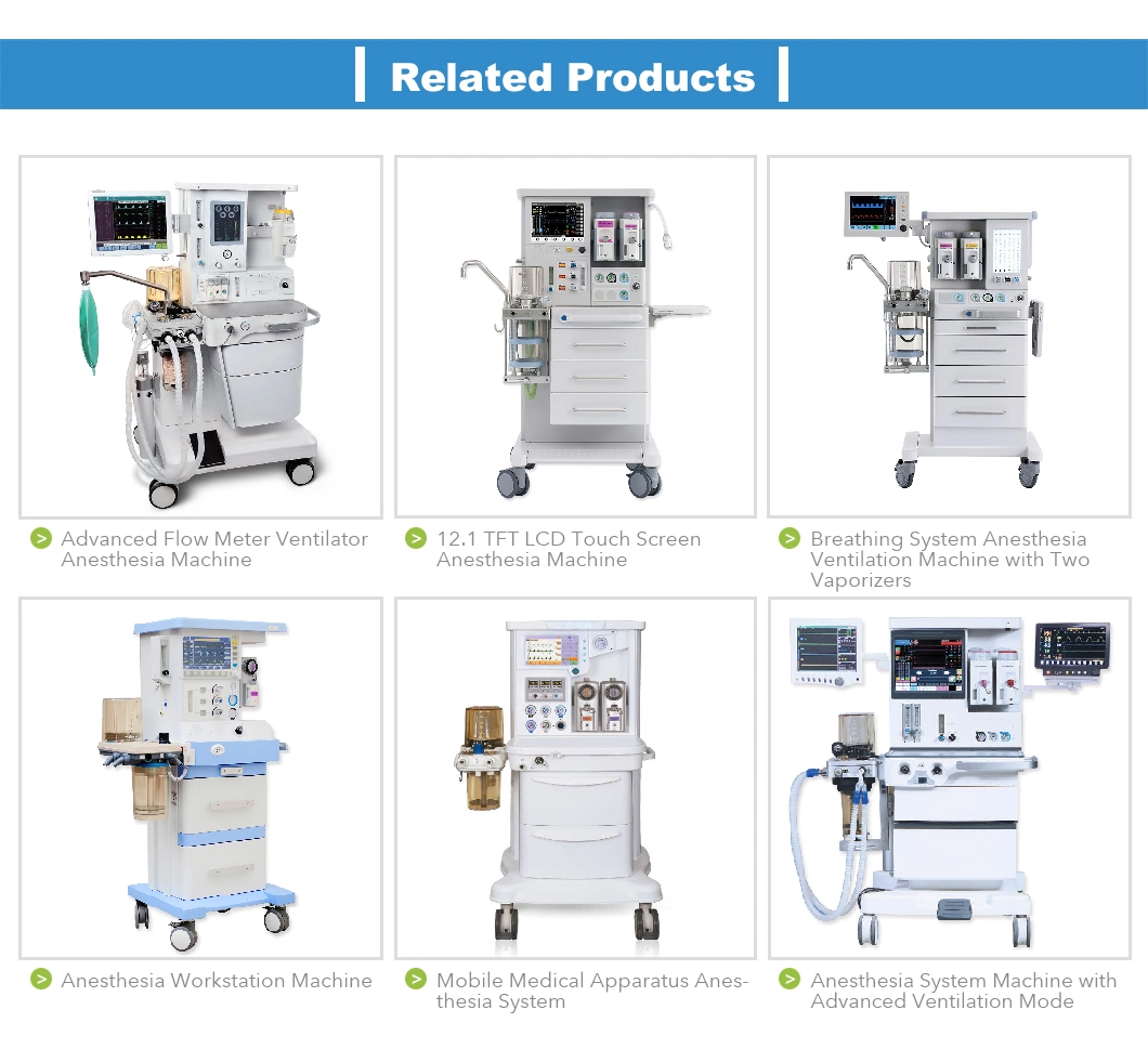 Medical Device Top Grade Trolley Anesthesia Machine with Workstation