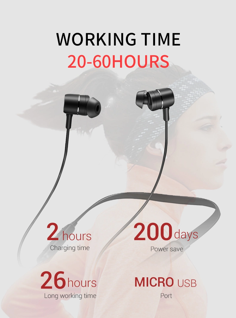 Sports Running Wireless Earphone Long Working Time 26h Wireless Sports Earphones