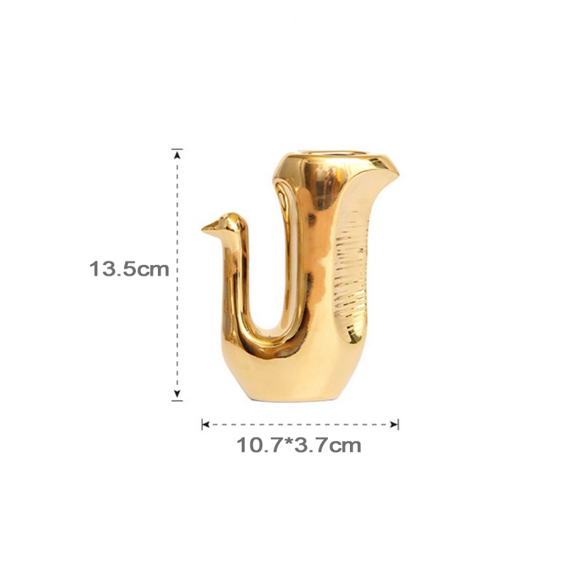 Nordic Home Creative Gold Ceramic Small Animal Zakka Ornaments Decoration Room Accessories Small Ornaments Wholesale