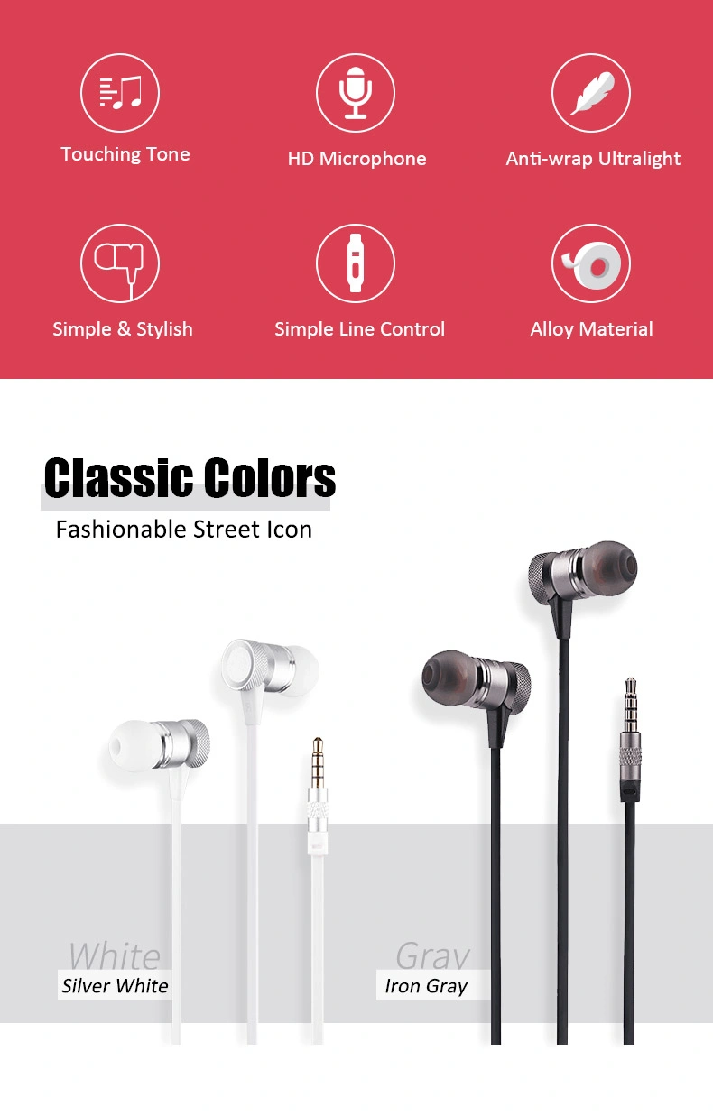 Senicc K1 Alloy in-Ear Wired Sports Earbuds Earphone with Microphone 3.5mm for Phone