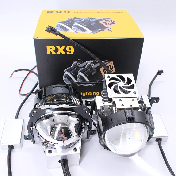Universal Car 55W 9600lm 3inch Bi LED Projector Lens Headlight with High and Low Beam