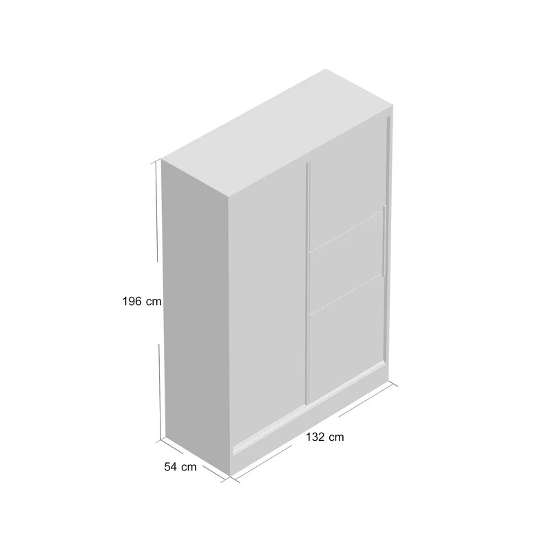 Free Standing MDF Sliding Mirror Door Closet Storage Wardrobe Design Bedroom Furniture (HF-WB70)