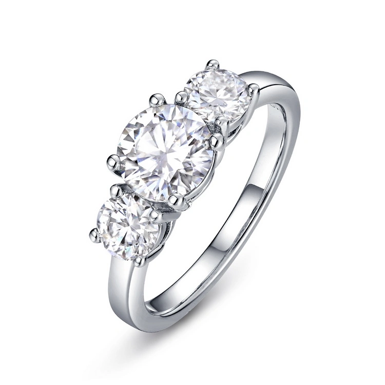925 Silver Engagement Bridal Rings Customizable Classic Moissanite Ring