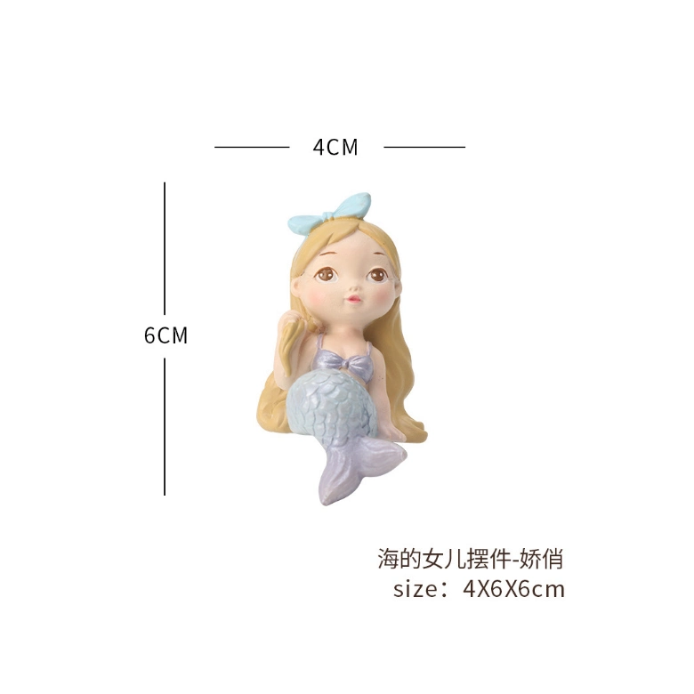 Custom Min Figurine Set Room Decor Cute Resin Home Decoration Mermaid Statue