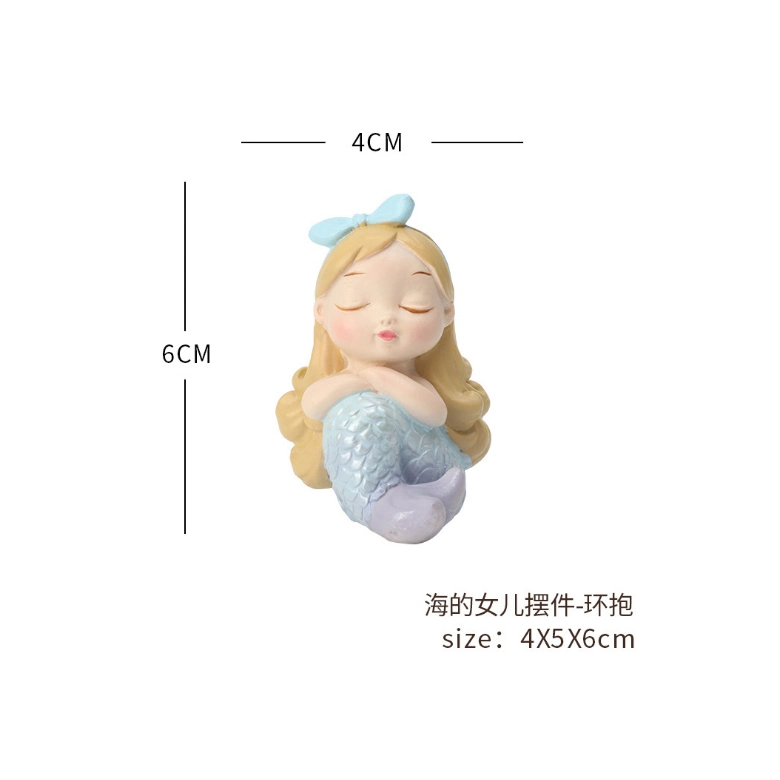 Custom Min Figurine Set Room Decor Cute Resin Home Decoration Mermaid Statue