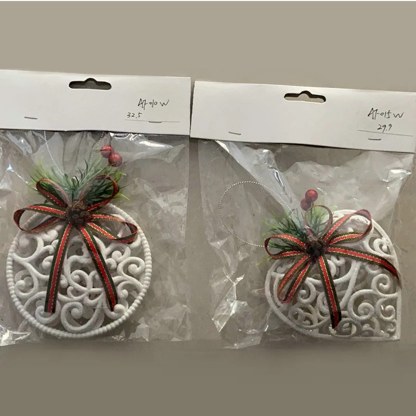 Hot Sale Xmas Ornament Small Hanging Decorations with Glitters for Xmas Ornament