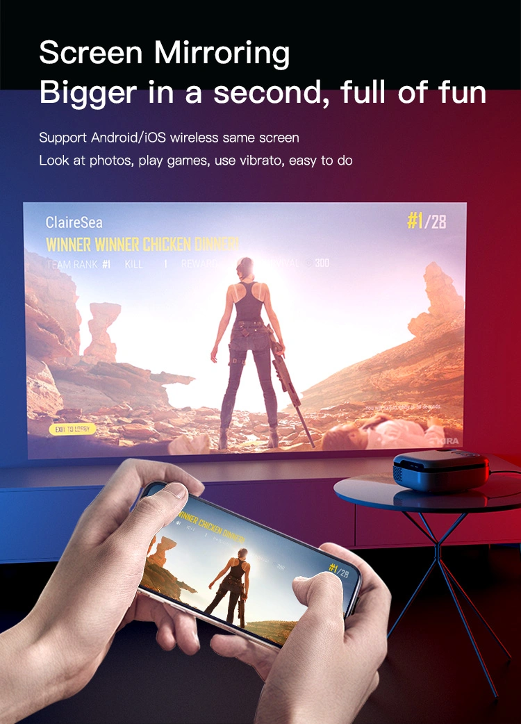 Hot Selling High Lumens Native 1080P Full HD 4K LCD Video Portable Home Theater Projector