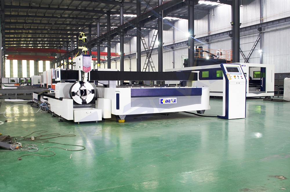 Beke Tube Plate CNC Fiber Laser Cutting Machine / Tube Plate Fiber Laser Cutter