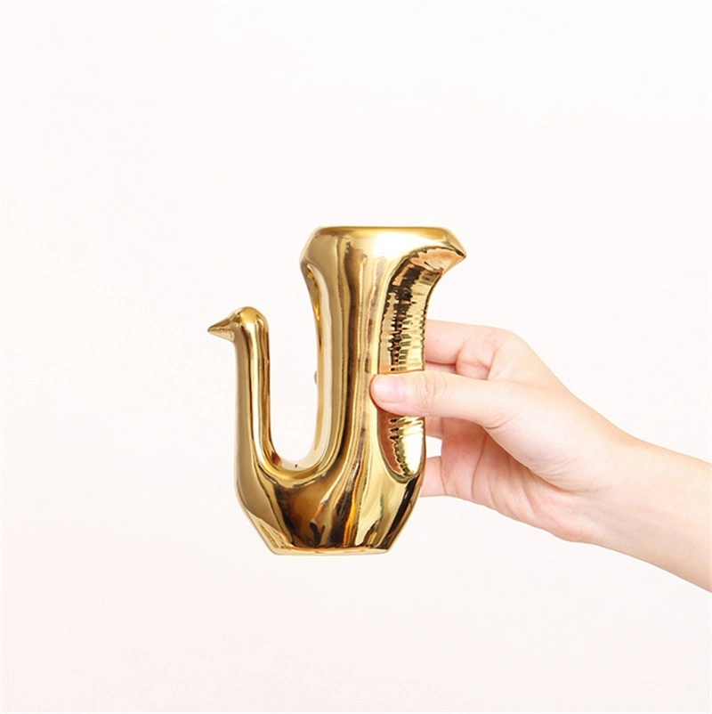 Nordic Home Creative Gold Ceramic Small Animal Zakka Ornaments Decoration Room Accessories Small Ornaments Wholesale