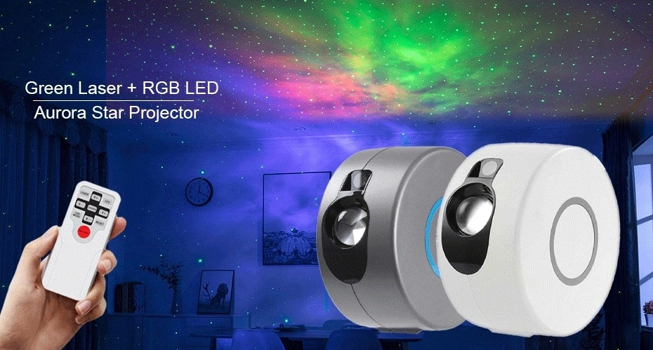 LED Star Projector Lamp Starry Sky Laser Aurora Ceiling Projector