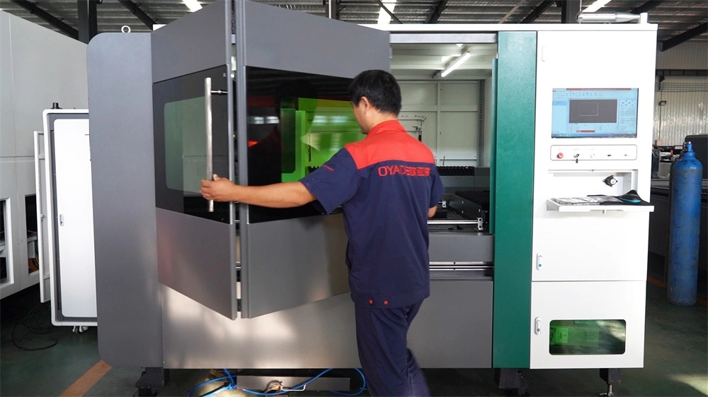 mini type enclosed cover small size bed 1309 1510 CNC fiber laser cutting machine laser cutter