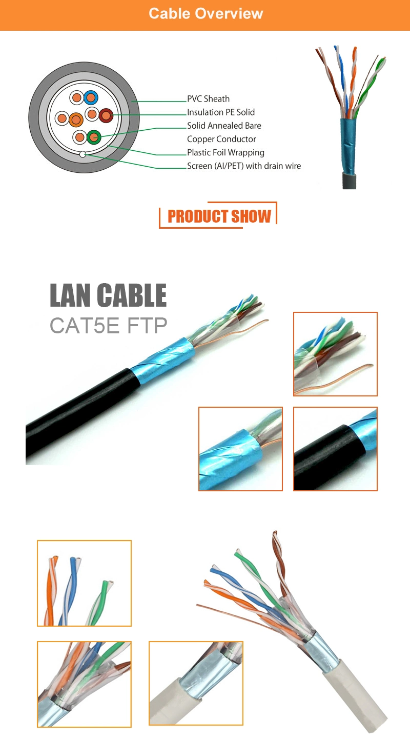 Patch Cord Computer Cable SFTP/FTP Cat5e Outdoor HDMI Network Data Cable