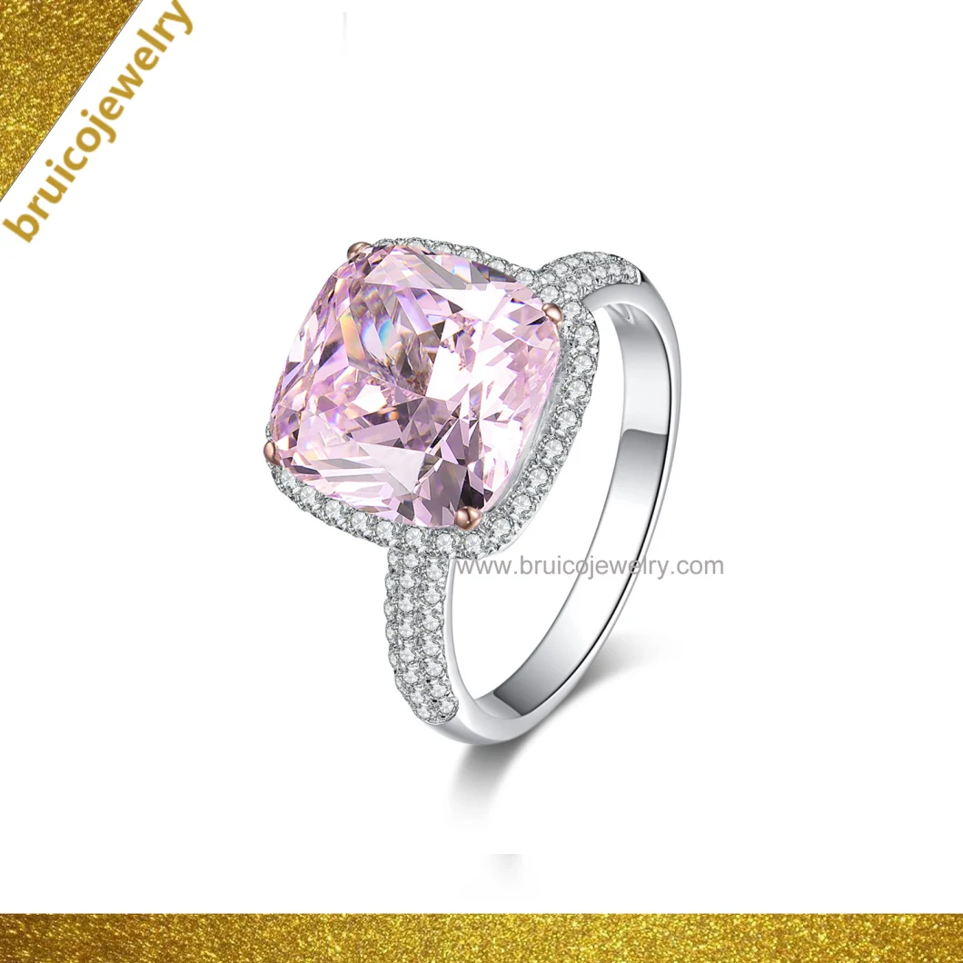 Fashion Accessories Jewelry Finger Ring Inlaid Ring Diamond Ring 14K Gold Wedding Ring with Gemstone