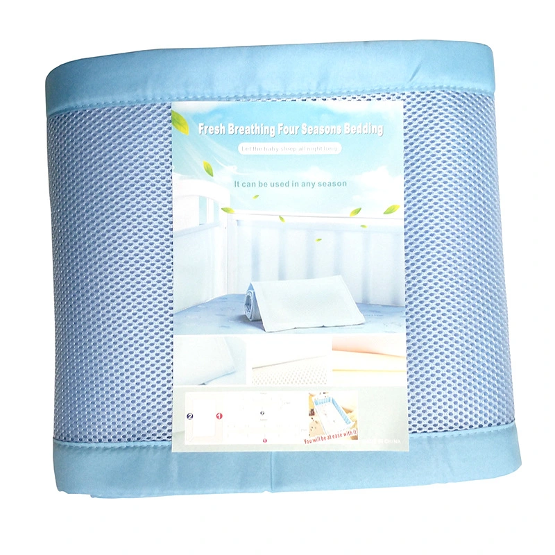 Baby Crib Bumper Classic Mesh Breathable Crib Bedding Liner Washable Crib Bumper Adjustable Length Fits Safe Crib Bumper Pads