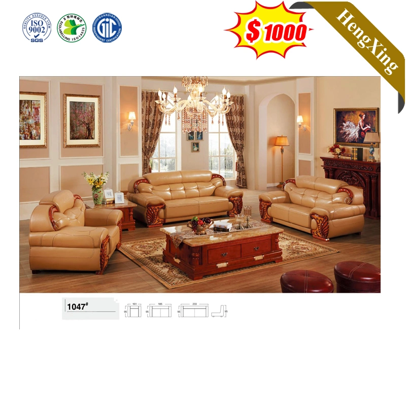 European Style Wooden Sofa Set, Luxury Golden Sofa Set Living Room Sofa