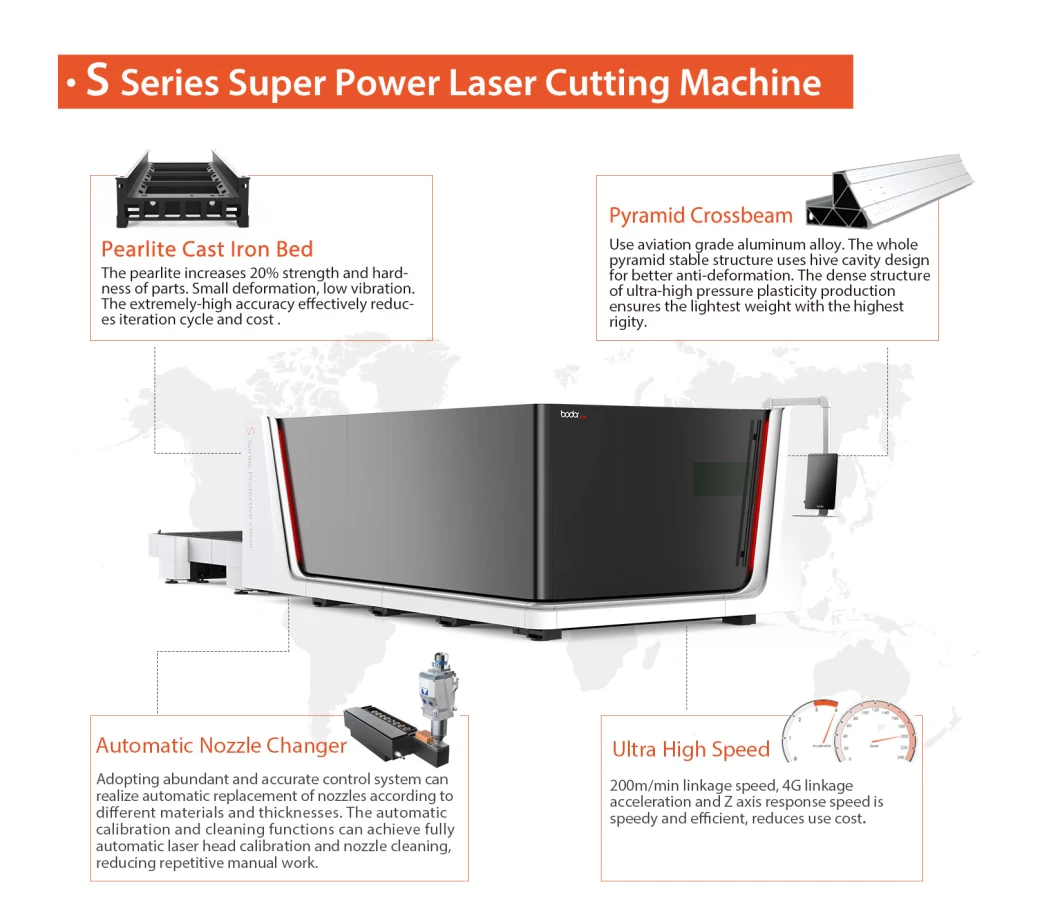 Bodor Fiber Laser Cutting Machine High Power High Quality Ipg Laser Cutter
