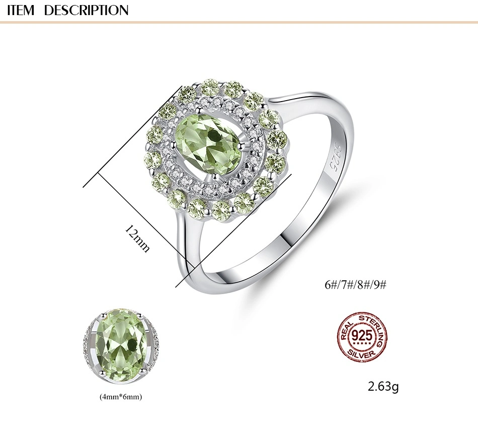 S925 Silver Jewelry Vintage Color Gemstone Rings
