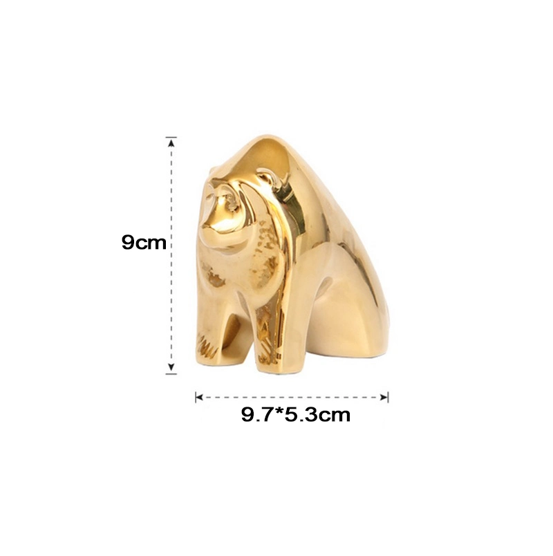 Nordic Home Creative Gold Ceramic Small Animal Zakka Ornaments Decoration Room Accessories Small Ornaments Wholesale