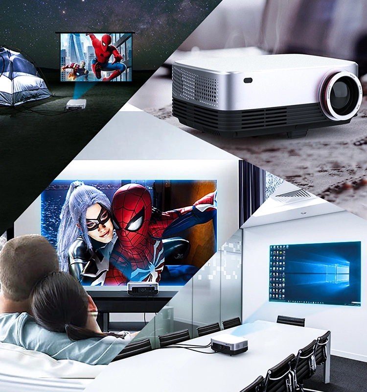 2020 HD 3D Mini Android 5000 Lumens Projector Mini LED Projector Home Theater Portable Projector