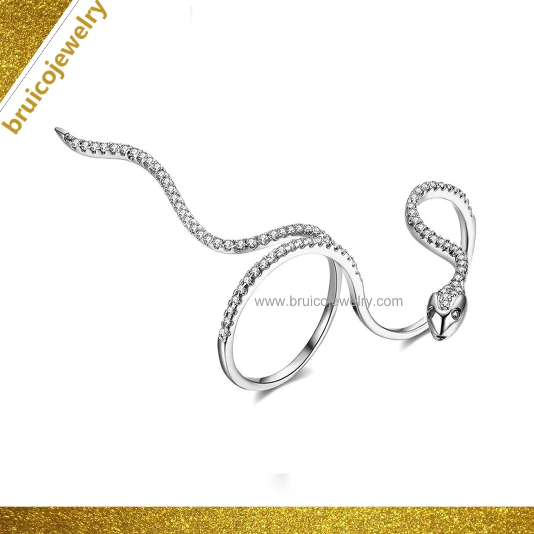 Street Style Custom New Fashion Gold Plated Ring Cool Zircon Sterling Silver Ring for Women