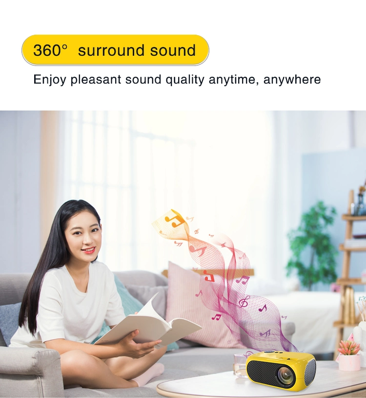 Support 1080P Full HD LED LCD Multimedia Mini Pocket Portable Interactive Mobile Projector