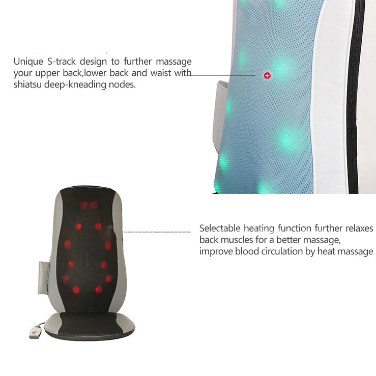 Best Sellers 2020 Shiatsu Kneading Thai Massage Heating Massager Products, Neck and Back Multifunctional Massage Cushion