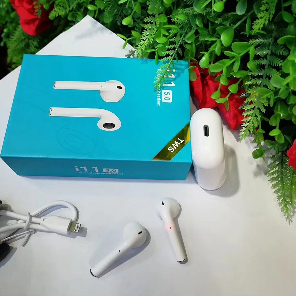 HiFi 5.0 Chip Mini I11 Tws Wireless Earphone Earbuds Sports Earbuds with Charging Box