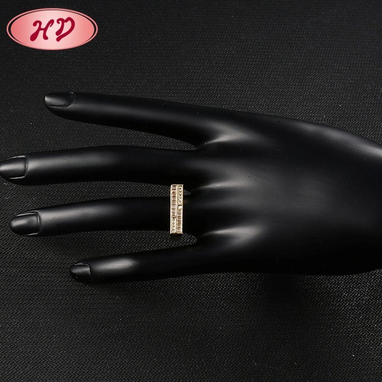 Fashion Women 18K Gold Plated Stainless Steel Silver Wedding Engagement Finger Rings Jewelry Design