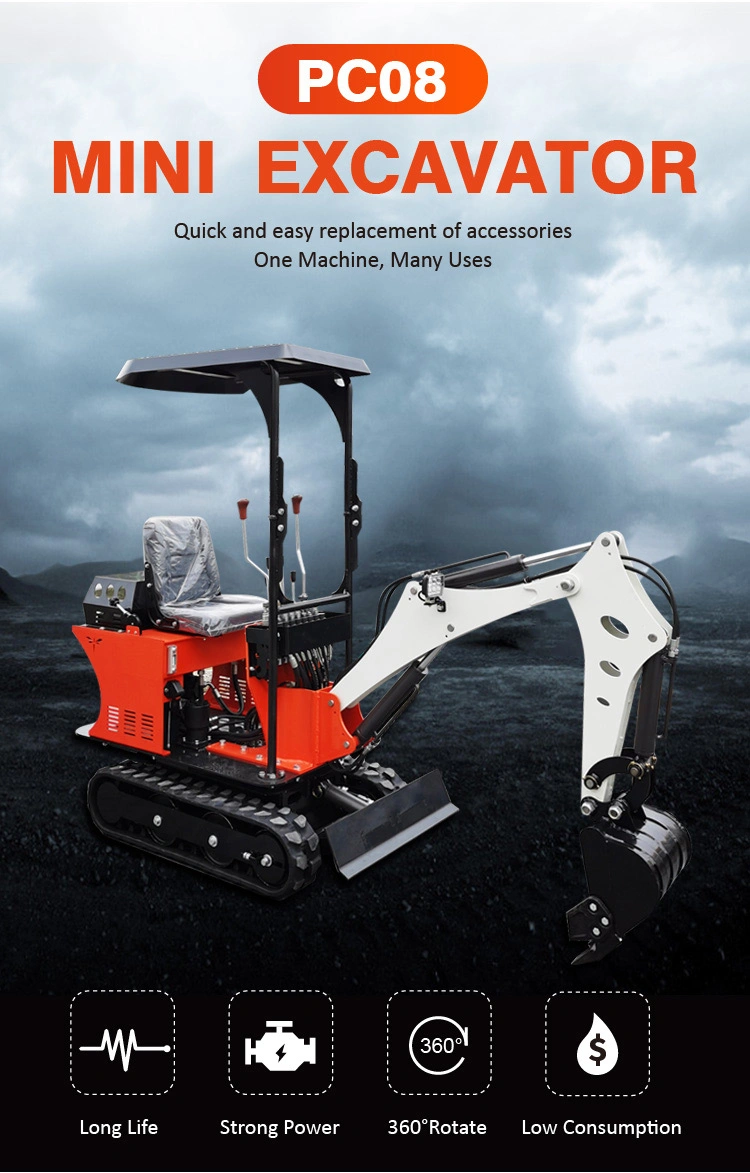 CE Certified Smallest Digger Shovel Mini Micro Bagger 800kg 1000kgs on Discount