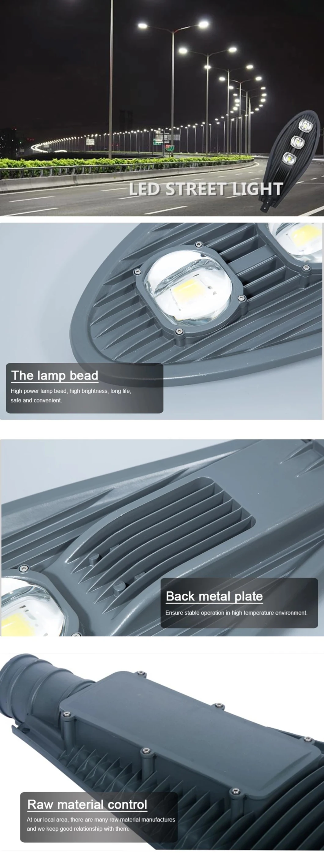 100000 Hours Aluminum Road LED Light Fixtures Sword Shape Aluminum Material Outdoor Light Projector IP65 LED Street Light