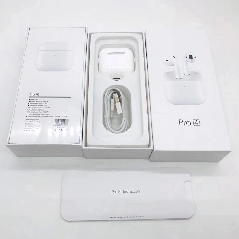 Top-Selling Tws PRO 4 Bt5.0 Siri Earphone Touch-Controlled Earphone Wireless Earphone PRO4 Tws