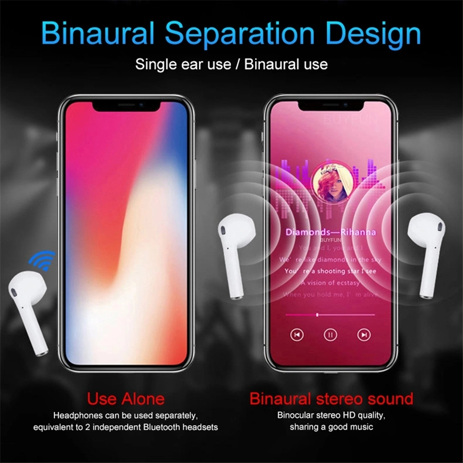 Wireless Bluetooth 5.0 Earphone Tws I12 Touch Control Earbuds Pop-up Touch Sensor Control Volume