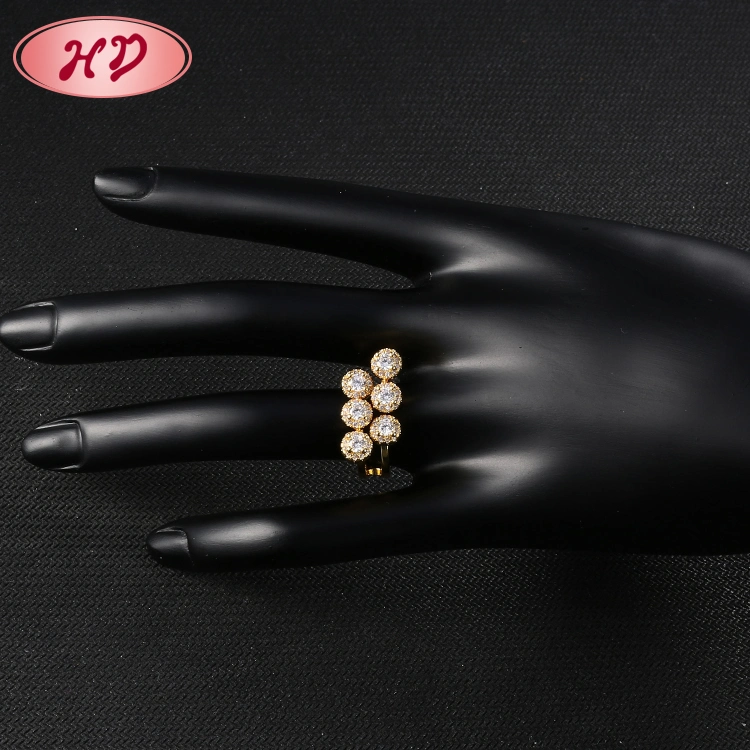 Fashion Women Silver 18K Gold Plated Stainless Steel Wedding Engagement Finger Rings Jewelry Design