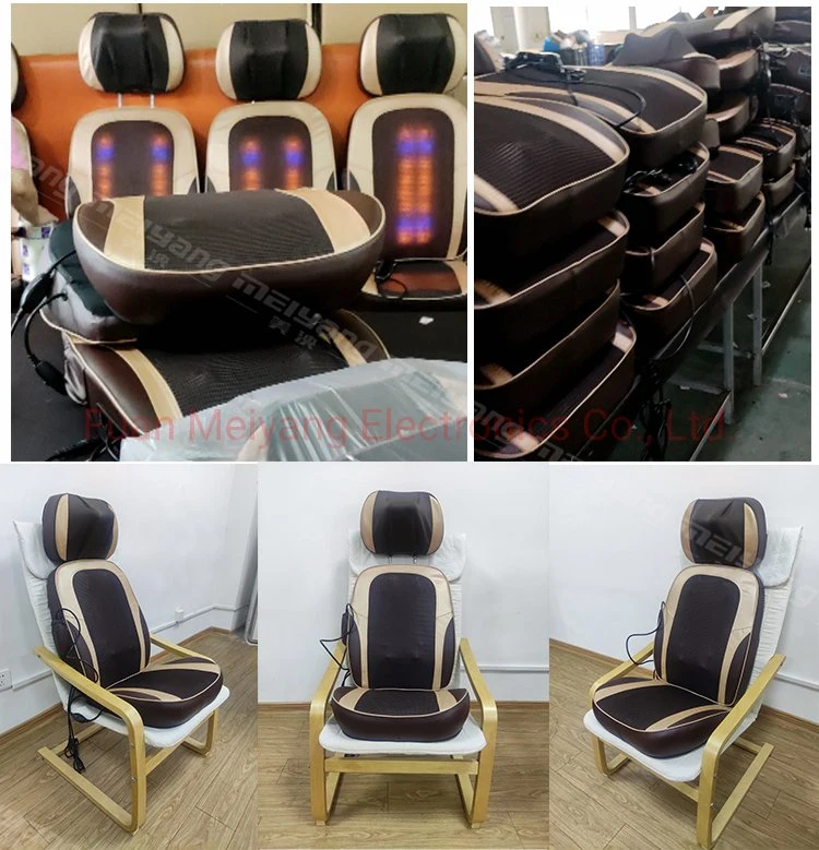 Meiyang OEM CE Certificate Cheap Portable Neck and Back Massager with Heat Massage Cushion