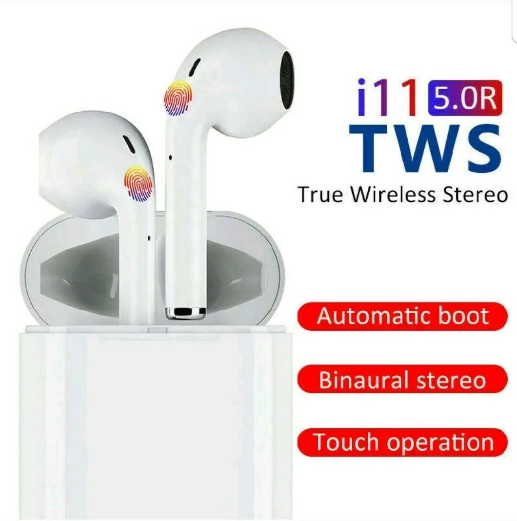 HiFi 5.0 Chip Mini I11 Tws Wireless Earphone Earbuds Sports Earbuds with Charging Box