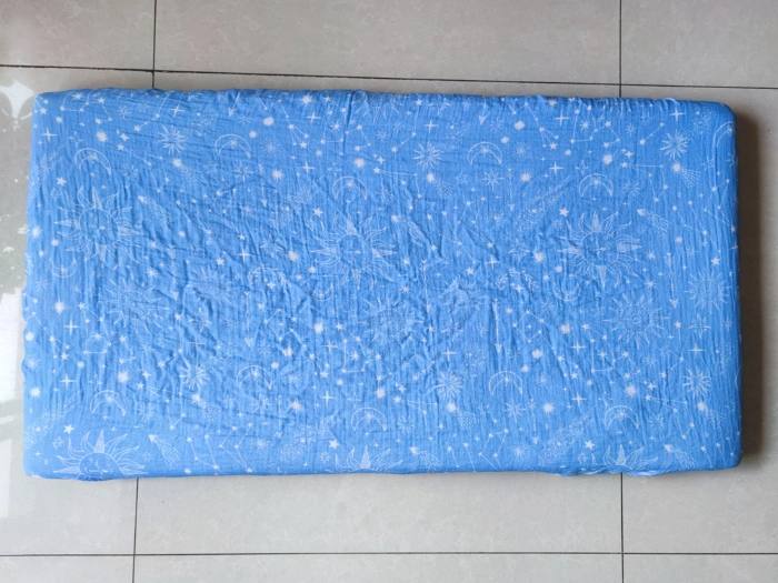 Custom Printed Bamboo Muslin Crib Fitted Sheet Children Bed Cot Sheet Bassinet Sheet