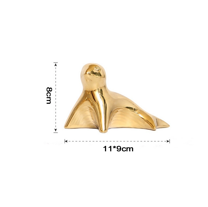 Nordic Home Creative Gold Ceramic Small Animal Zakka Ornaments Decoration Room Accessories Small Ornaments Wholesale
