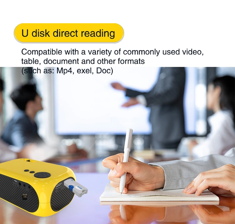 Support 1080P Full HD LED LCD Multimedia Mini Pocket Portable Interactive Mobile Projector