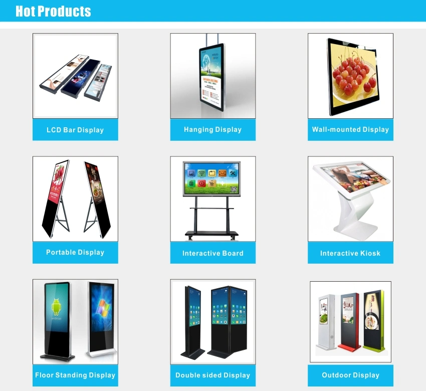 Super Slim 18.5 Inch LCD Screen Display for Elevator Advertising Player