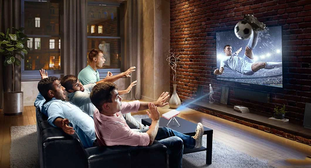 Mini Projector DLP 1080P Smart Android WiFi Mobile Phone Projector for Home Theater/Outdoor/Meet Use